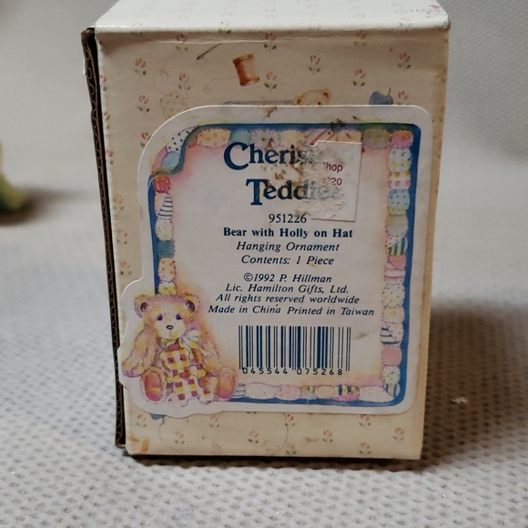 Cherished Teddies, bear with the Holly on hat - Picture 4 of 6